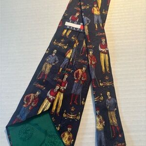 Tommy Hilfiger Golf Club 100% Italian  silk golfing vintage tie.color: Navy